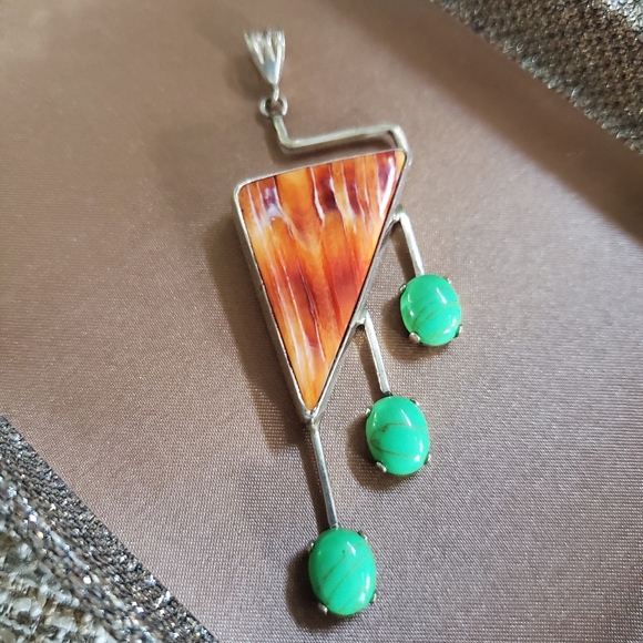 Sterling Artisan Gemstone Pendant - Picture 3 of 8